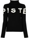 PERFECT MOMENT BLACK PISTE WOOL SWEATER