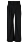 Hugo Boss Relaxed-fit Pants In Virgin Wool In Dark Grey