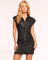 Ramy Brook Lolita Denim Mini Dress In Coated Black