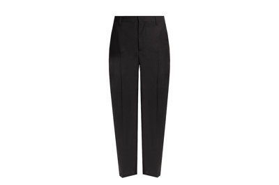 Pre-owned Burberry Mohair Pleat-front Trousers Black