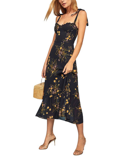 Adele Berto Midi Dress In Black