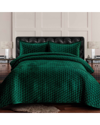 TRIBECA LIVING TRIBECA LIVING LUGANO VELVET OVERSIZED QUILT SET