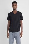 James Perse Maglietta In Jersey Morbido Con Scollo A V In Black