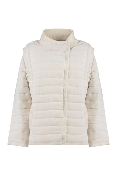 Isabel Marant Étoile Ecru Padded Jacket With Removable Sleeves For Women
