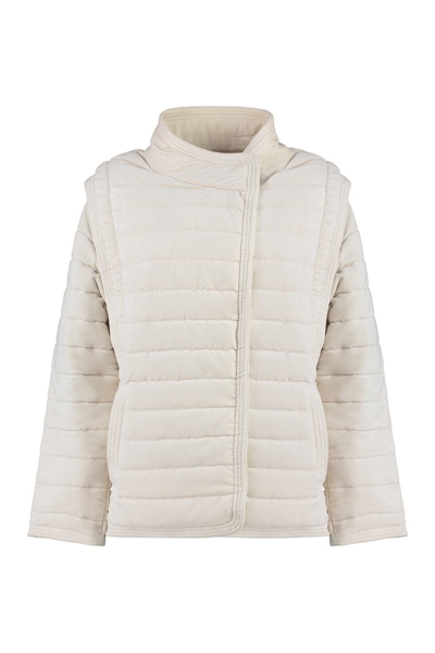 Isabel Marant Étoile Removable Sleeves Padded Jacket In Ecru