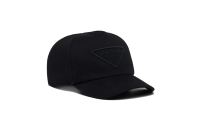 Pre-owned Prada Logo Cap Black