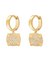 Gabi Rielle Shining Moment 14k Over Silver Cz Shimmering Harmony Drop Earrings