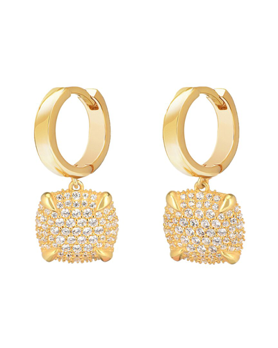 Gabi Rielle Shining Moment 14k Over Silver Cz Shimmering Harmony Drop Earrings In Gold