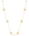 Gabi Rielle Shining Moment 14k Over Silver Cz Enchanting Clover Necklace