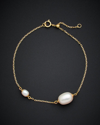 Italian Gold 18k  Pearl Bracelet