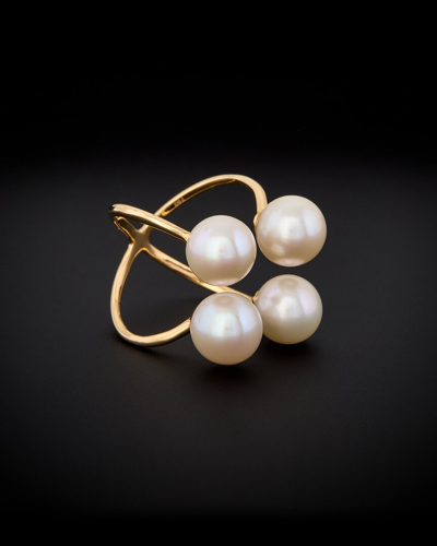 Italian Gold 18k  Pearl Ring