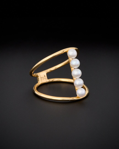 Italian Gold 18k  Pearl Ring