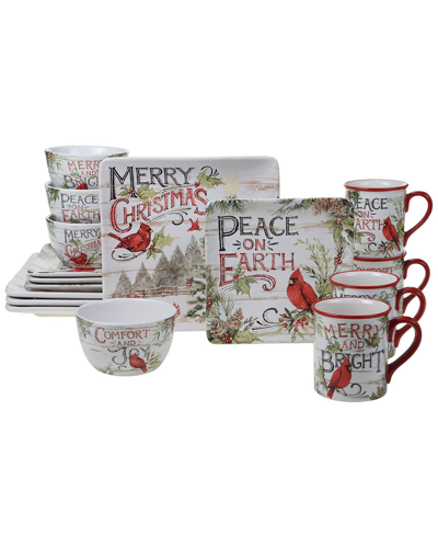 Certified International Evergreen Christmas 16pc Dinnerware Set