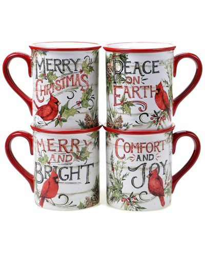 Certified International Evergreen Christmas Mugs (set Of 4)