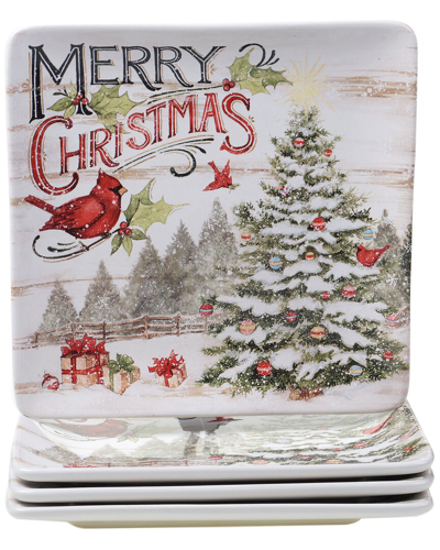 Certified International Evergreen Christmas Dinner Plates (set Of 4)