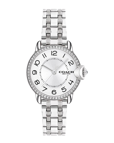 Coach Arden Quartz Ladies Watch 14503814 In Silver / White
