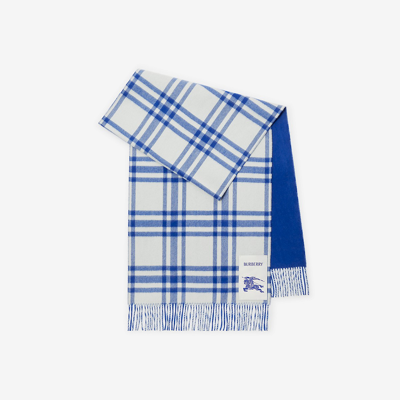 Burberry Ekd Plaid Cashmere Scarf In Knight