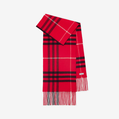 Burberry Check-print Wool-cashmere Scarf In Pillar