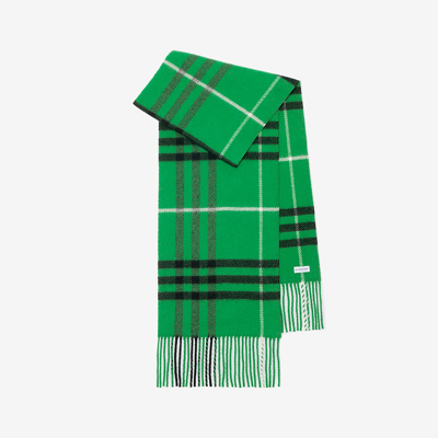 Burberry Men's Wool-cashmere Check-print Scarf In Caterpillar