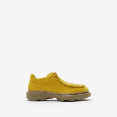 Burberry Creeper Suede Derby Shoes In Manilla