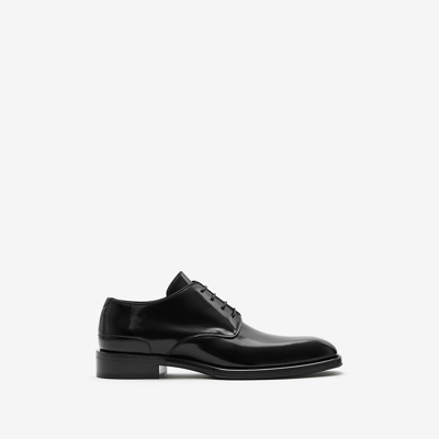 Burberry Patent-leather Derby Shoes In Black