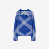 BURBERRY BURBERRY CHECK ALPACA WOOL BLEND SWEATER