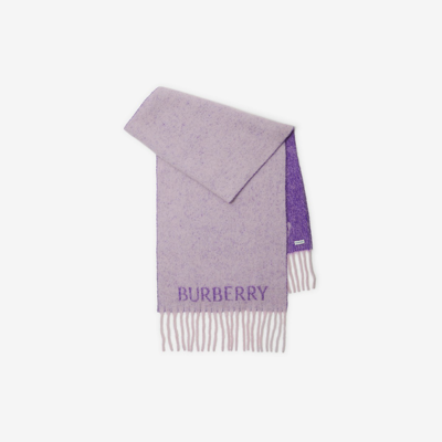 Burberry Ekd Alpaca Wool Scarf In Haze