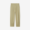 BURBERRY BURBERRY PLEATED COTTON TROUSERS