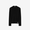 Burberry Ekd Ribbed Wool Jumper In Black