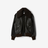 BURBERRY BURBERRY SHEARLING COLLAR LEATHER JACKET