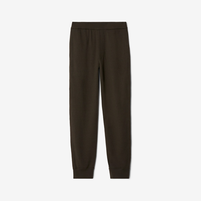 Burberry Logo Wool Jogging Pants In Otter
