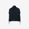 Burberry Check Silk Blouse In Royal