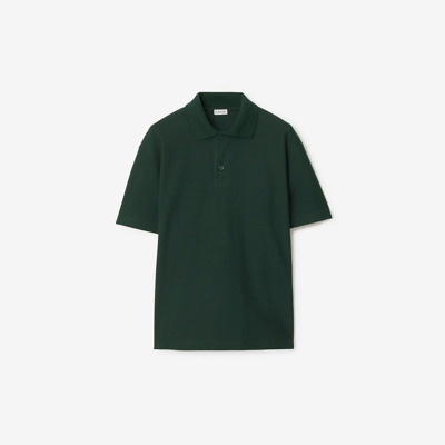 Burberry Ekd Cotton Polo Shirt In Vine