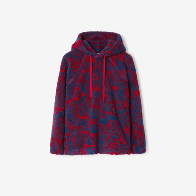 Burberry Rose-print Fleece Hoodie In Pillar