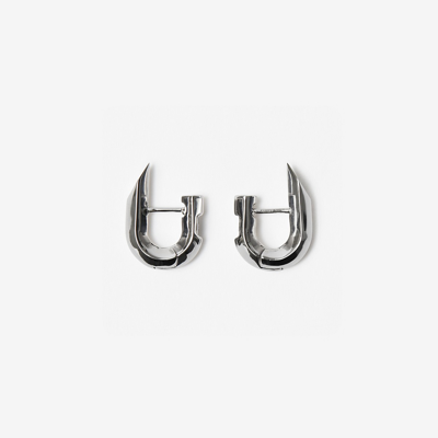 Burberry Silver Hollow Spike Earrings