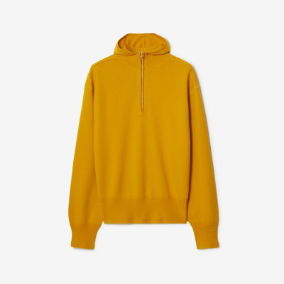 Burberry Wool Half-zip Hoodie In Pear