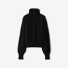 BURBERRY BURBERRY WOOL HALF-ZIP HOODIE