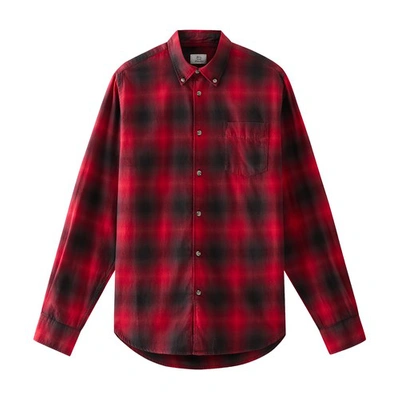 Woolrich Checked Flannel Shier In Rojo