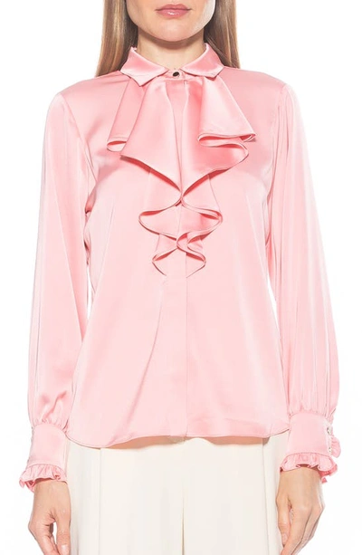 ALEXIA ADMOR RUFFLE POINT COLLAR BLOUSE