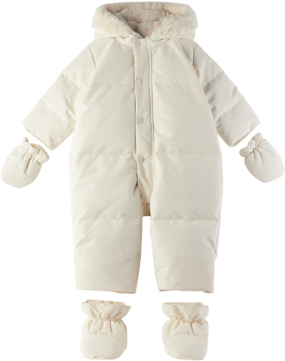 Bonpoint Baby White Daegon Down Snowsuit In Blanc Lait 002