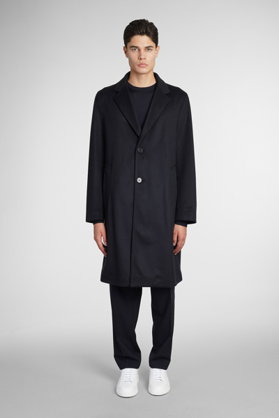 Mackintosh Stanley Wool And Cashmere-blend Coat In Blue