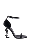 Saint Laurent 11cm Heel Open Toe Patent Leather Sandals In Black