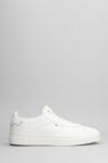 Santoni Dbs1 Sneakers In White Leather In White