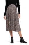 Ripe Maternity Florence Pleated Midi Maternity Skirt In Brown