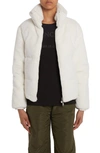Moncler Pluvier Faux-fur Jacket In White