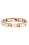 Roxanne Assoulin Imperial Maxi Rhinestone Stretch Bracelet In Clear