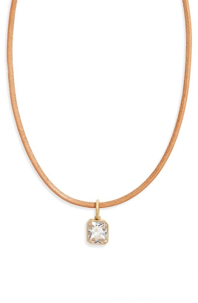 Roxanne Assoulin Women's Gem Palace The Raj Goldtone, Leather & Crystal Pendant Necklace