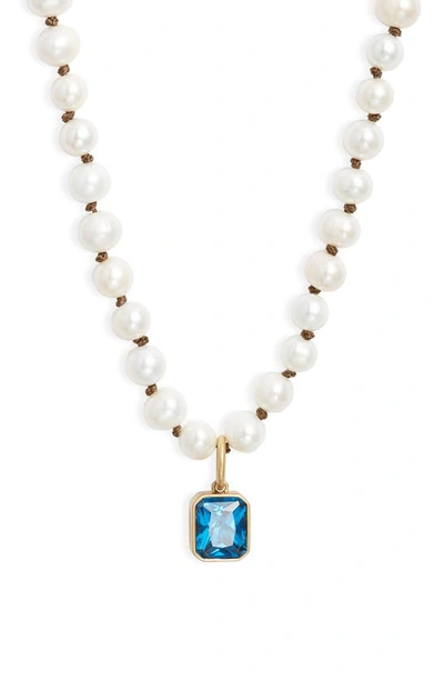 Roxanne Assoulin Women's Yeah, But In Blue Blue Lagoon Cultured Freshwater Pearl & Glass Crystal Pendant Necklace In Ivory