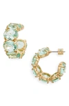 Roxanne Assoulin The Royals Crystal Hoop Earrings In Mint