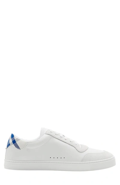 Burberry Terrace Leather Sneakers In White